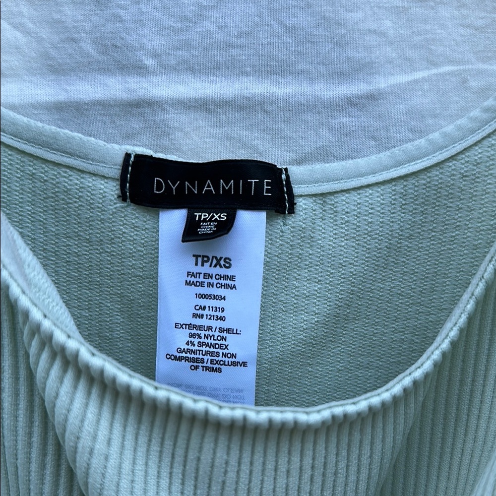 Dynamite Ribbed Cropped Tank Top - Picture 3 of 4